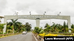 L'entrée de l'aéroport international Sir Seewoosagur Ramgoolam à Maurice le 1er octobre 2021.