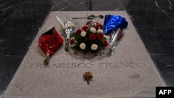 Makam Jenderal Francisco Franco di San Lorenzo del Escorial dekat Madrid di Velle de los Caidos (Lembah bagi yang Gugur), 3 Juli 2018.