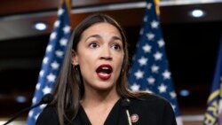 Rep. Alexandria Ocasio-Cortez, D-N.Y., speaks during a news conference at the Capitol in Washington, July 15, 2019.