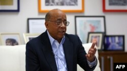 Le fondateur et président de la Fondation Mo Ibrahim, Mo Ibrahim, dans son bureau de Londres le 16 novembre 2020.