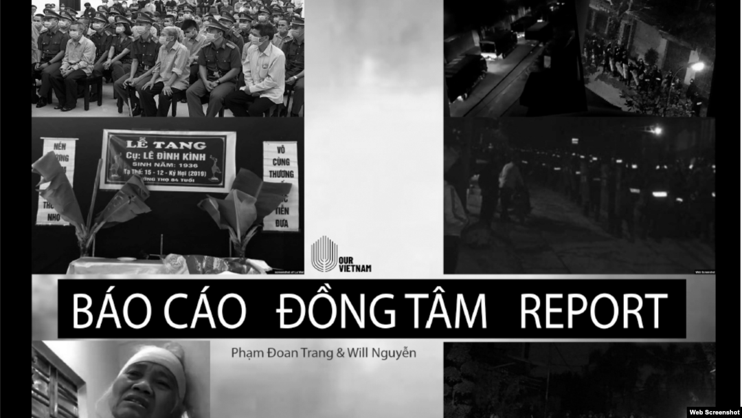 Trang bìa Báo cáo Đồng Tâm, phiên bản thứ ba, công bố ngày 25-9-2020.