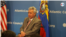 El presidente de Ecuador, Lenín Moreno, durante un evento celebrado en el centro de estudios Atlantic Council de Washington, el 13 de febrero de 2020. Foto: Alejandra Arredondo.