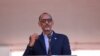 FILE - Rwandan President Paul Kagame speaks during Armed Forces Day celebrations in Pemba, Mozambique, September 25, 2021.