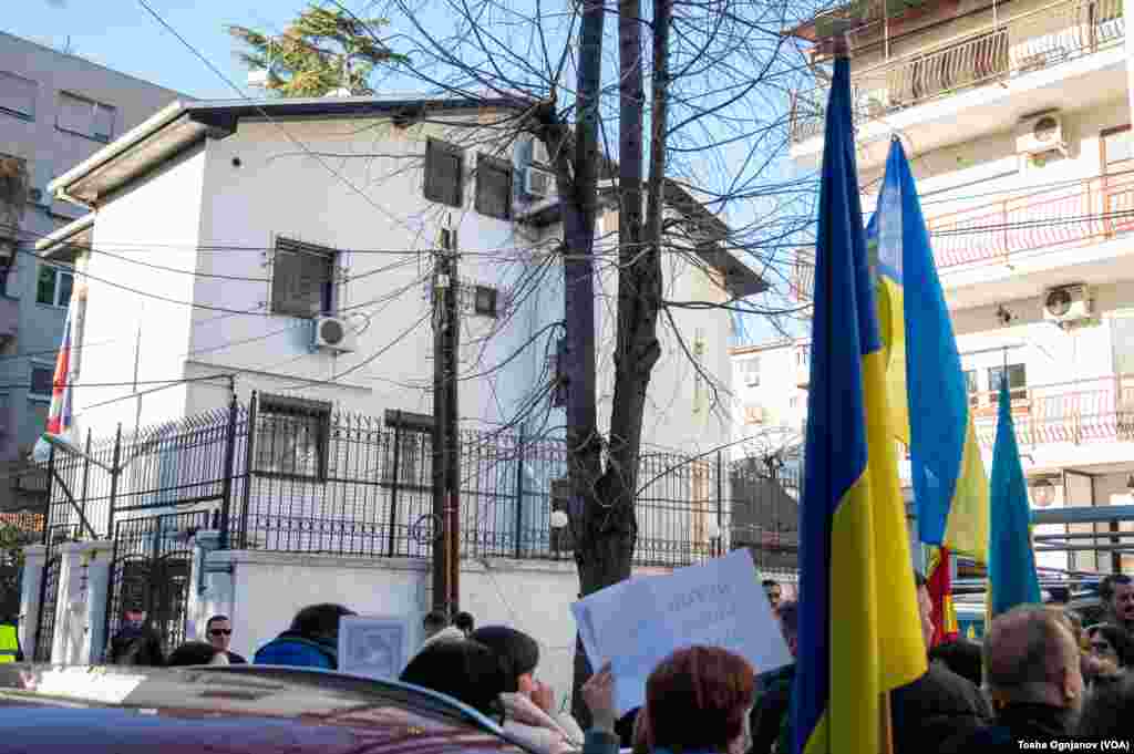 Rally for Ukrainian support in Skopje, North Macedonia