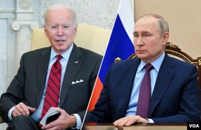 Presiden Biden dan Presiden Vladimir Putin. (Foto: via AP)