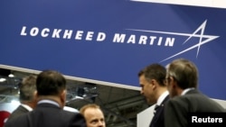 FILE PHOTO: The logo of Lockheed Martin is seen at Euronaval, the world naval defence exhibition in Le Bourget near Paris, France, October 23, 2018./File Photo