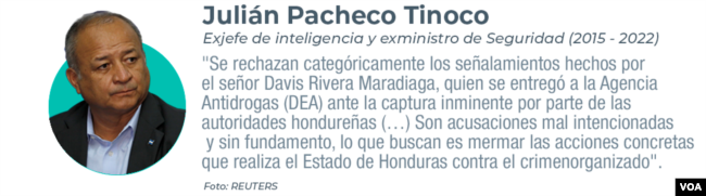 Honduras políticos señalados en EE.UU. Julián Pacheco