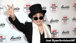 Yoko Ono saat hadir dalam ajang penghargaan NME 2016 di London, pada 17 Februari 2016. (Foto: Invision/AP/Joel Ryan, File)