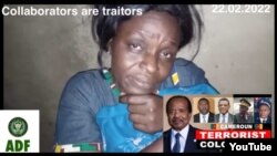 A still from a video posted by ADF, a military group fighting for Ambazonia, a self-declared independent state in Cameroon, that purports to show abducted teachers VOA has no independent confirmation as to the condition of the hostages or of the veracity