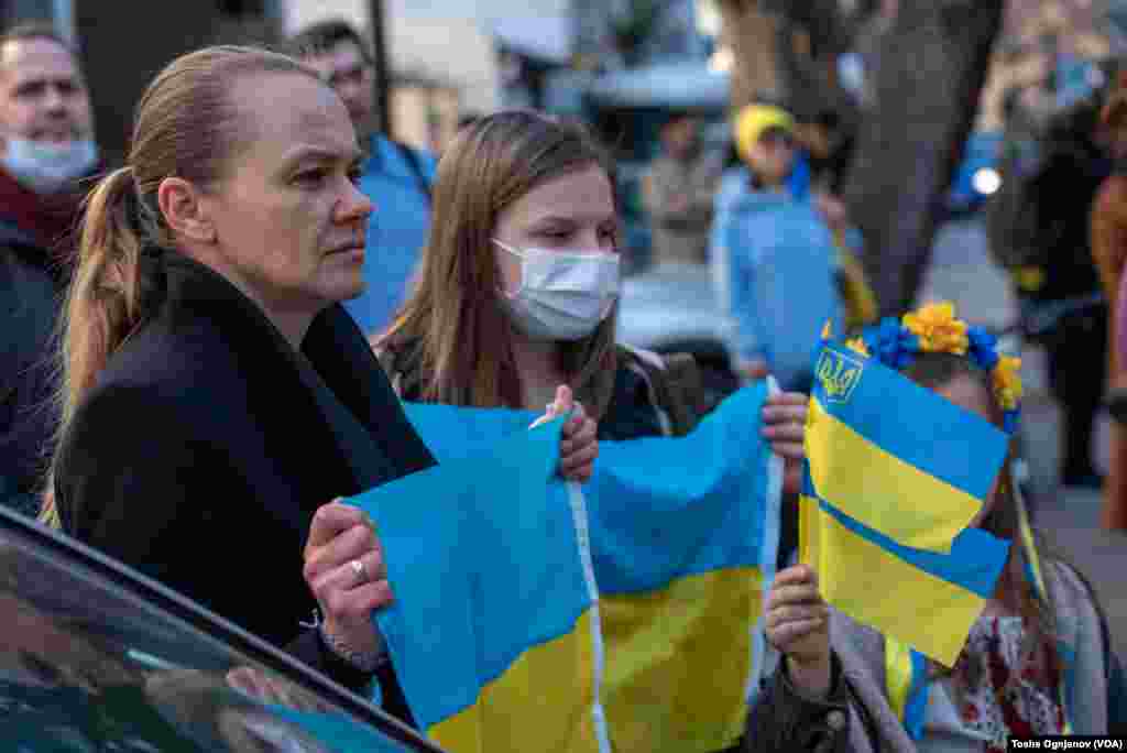 Rally for Ukrainian support in Skopje, North Macedonia