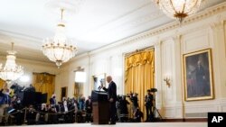 조 바이든 미국 대통령이 24일 워싱턴 백악관에서 러시아의 우크라이나 침공 대응 계획을 밝혔다.