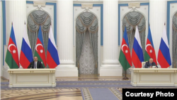 Azərbaycan prezidenti İlham Əliyev və Rusiya prezidenti Vladimir Putin