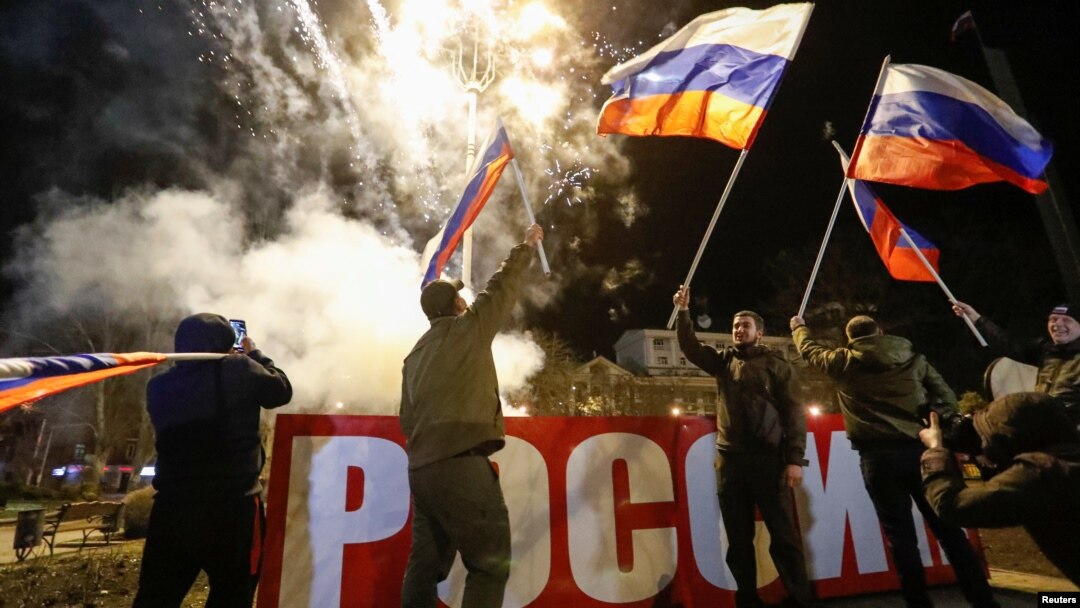 Rus separatistlari nazoratidagi Donetsk, Ukraina, 21-fevral, 2022 Feb. 21, 202s