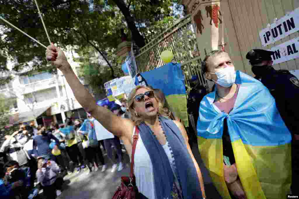 En México también se llevaron a cabo manifestaciones en contra de las acciones del presidente ruso Vladimir Putin.