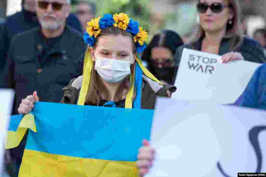 Rally for Ukrainian support in Skopje, North Macedonia