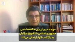 مهرداد درویش‌پور، جامعه‌شناس: جمهوری اسلامی با تشویق ایرانیان به بازگشت آنها را زندانی می‌کند 