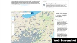 A screenshot of the US Council on Environmental Quality's Climate and Economic Justice Screening Tool, which maps communities most in need of investment by weighing income levels and socieconomic, health, and environmental indicators.
