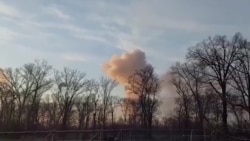 Explosions near Ukraine airfield and bomb depot