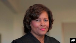 FILE - U.S. District Judge J. Michelle Childs is pictured Feb. 18, 2022, in Columbia, S.C. Childs, 55, is reportedly under consideration for an open slot on the U.S. Supreme Court.