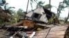 Une maison est en ruine à Mananjary après le passage d'un cyclone à Madagascar, le 10 février 2022.