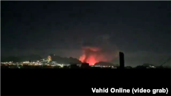 تصویری برگرفته از یکی از ویدئوهای انفجارهای بامدادی در اصفهان