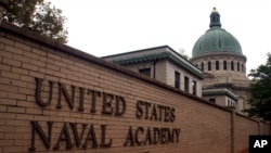 FILE - This May 10, 2007 file photo shows the US Naval Academy in Annapolis, Md.