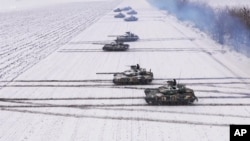 Вежби на руската армија. Screen Shot: AP