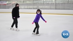 Young figure skaters at the Fairfax Ice Arena near Washington, DC.