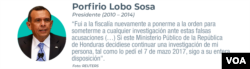 Honduras políticos señalados en EE.UU. Porfirio Lobo Sosa