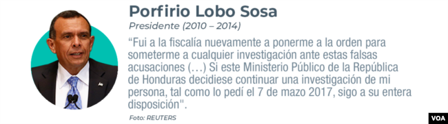 Honduras políticos señalados en EE.UU. Porfirio Lobo Sosa