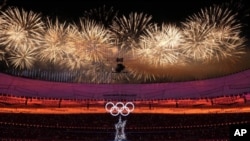 Ceremonia de clausura de los Juegos Olímpicos de Invierno en Beijing, China, el 20 de febrero de 2022.