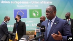 Le président Macky Sall lors d'un sommet Europe-Afrique.