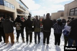 Truckers and supporters continue to protest COVID-19 vaccine mandates, in Ottawa, Ontario, Canada, Feb. 18, 2022.