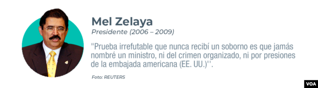 Honduras políticos señalados en EE.UU. Mel Zelaya