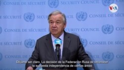 Declaraciones del secretario general de la ONU, Antonio Guterres, sobre la crisis en Ucrania