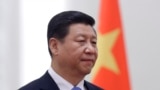 China's President Xi Jinping stands next to a Chinese national flag during a welcoming ceremony at the Great Hall of the People, in Beijing, Nov. 13, 2013.