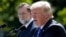 Spanish Prime Minister Mariano Rajoy and U.S. President Donald Trump hold a joint news conference in the Rose Garden at the White House in Washington, Sept. 26, 2017.