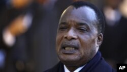 FILE - Opposition leaders fear constitutional changes would give Republic of Congo President Denis Sassou Nguesso license to seek a third term.