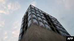 A view of the exterior of The Zeitz Museum of Contemporary African Art in Cape Town, Sept. 15, 2017. The museum was created out of old corn silos in the harbor district.