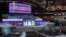 The stage stands ready for the start of the Democratic National Convention at the Wells Fargo Center in Philadelphia, July 22, 2016. 