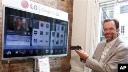 Perusahaan LG Home Electronic, salah satu peserta "Pekan Internet New York" (foto: Dok.).