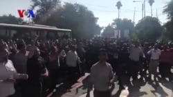 تجمع اعتراضی کارگران کارخانه «گروه ملی فولاد اهواز» مقابل دادگستری خوزستان