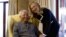 Secretary of State Hillary Rodham Clinton meets with former South Africa President Nelson Mandela, 94, at his home in Qunu, South Africa, Aug. 6, 2012.