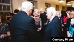 Sister Cities International President and CEO Mary D. Kane with former U.S. Senator Richard Lugar at the organization's 2015 Diplomatic Gala held at the U.S. Chamber of Commerce Hall of Flags, Washington D.C., March 10, 2015. 