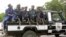 Les forces de police à Brazzaville, le 23 juin 2002.