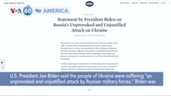 VOA60 America - Biden Accuses Putin of ‘Premeditated War’