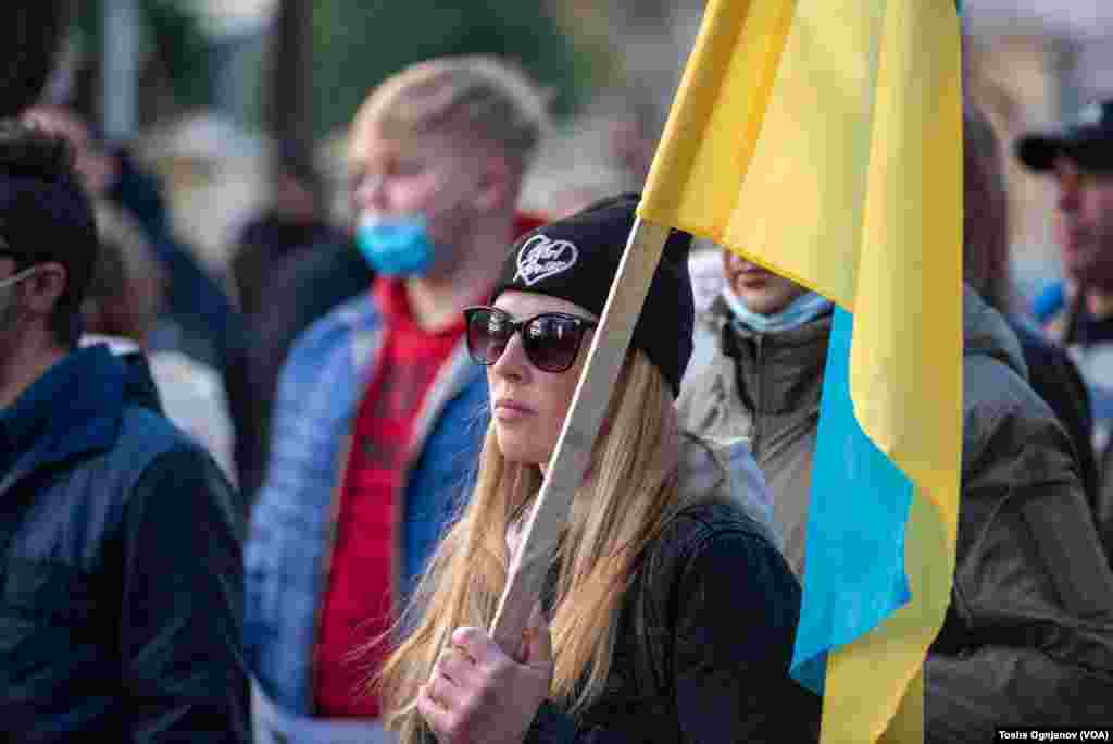 Rally for Ukrainian support in Skopje, North Macedonia