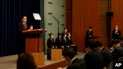 Japan's Prime Minister Fumio Kishida speaks during a press conference at his official residence in Tokyo, Feb. 25, 2022.