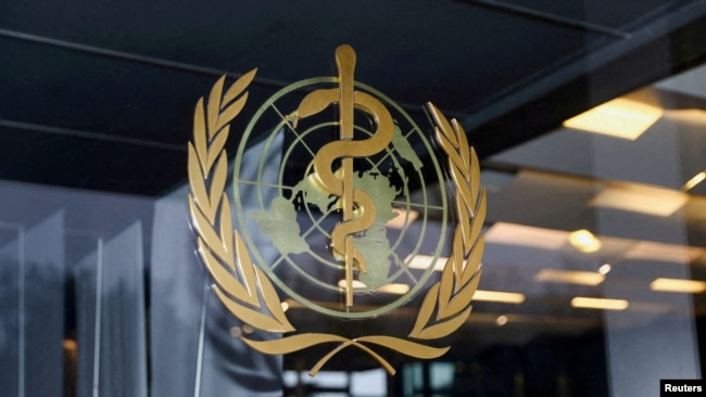 The World Health Organization logo is pictured at the entrance of the WHO building, in Geneva, Switzerland, December 20, 2021. REUTERS/Denis Balibouse//File Photo
Image
