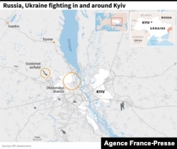 Russia, Ukraine fighting in and around Kyiv
